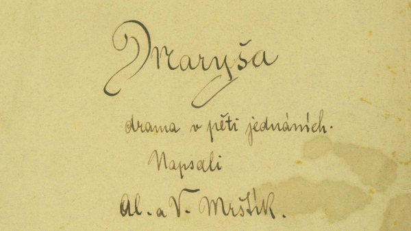 úvodní stránka rukopisu Maryša