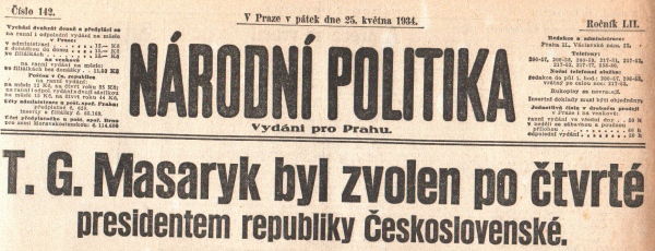 Národní politika ze dne 25. května 1934