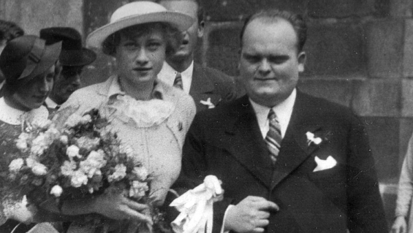 Wedding of Jan Kefer and Dagmar Moosová in 1935 (source:National Museum)