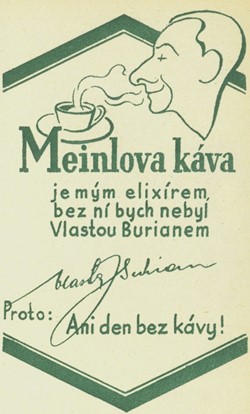 Reklama na kávu Meinl (zdroj: Národní muzeum)
