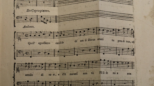 Photo. Per la Ricuperata Salute di Offelia, first page. (Source: National Muzeum)