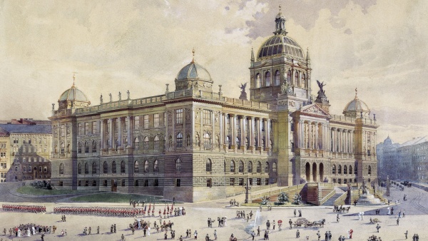  Obraz. Antonín Balšánek, muzejní novostavba v roce 1893, zdroj: Národní muzeum