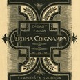 Nátisk obálky. France, Anatole: Zásady pana Jeroma Coignarda. Praha: František Svoboda, 1922.