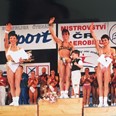 Snímek z Mistrovský republiky České republiky v roce 1995, 1. místo Olga Šípková, 2. místo Kateřina Dobešová a 3. místo Hanka Kynychová