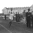 Masarykův maraton, Lány–Praha, 1937. Na fotografii vítěz Béna.