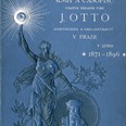 Knižní katalog nakladatelství Jana Otty z roku 1896. Na obalu alegorie Osvěty, opírající se o medailon s podobiznou Johanna Gutenberga.